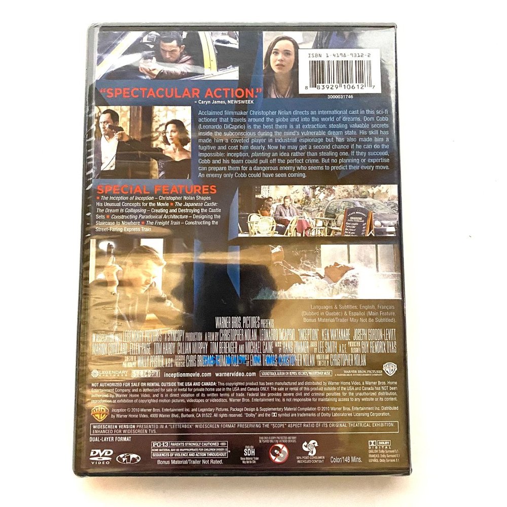 Inception, Fullscreen, DVD - Picture 2 of 4